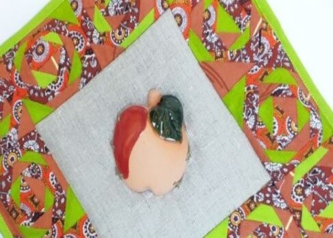 картинка Панно в стиле "Лоскутная мозаика" с керамической полуформой изд 2