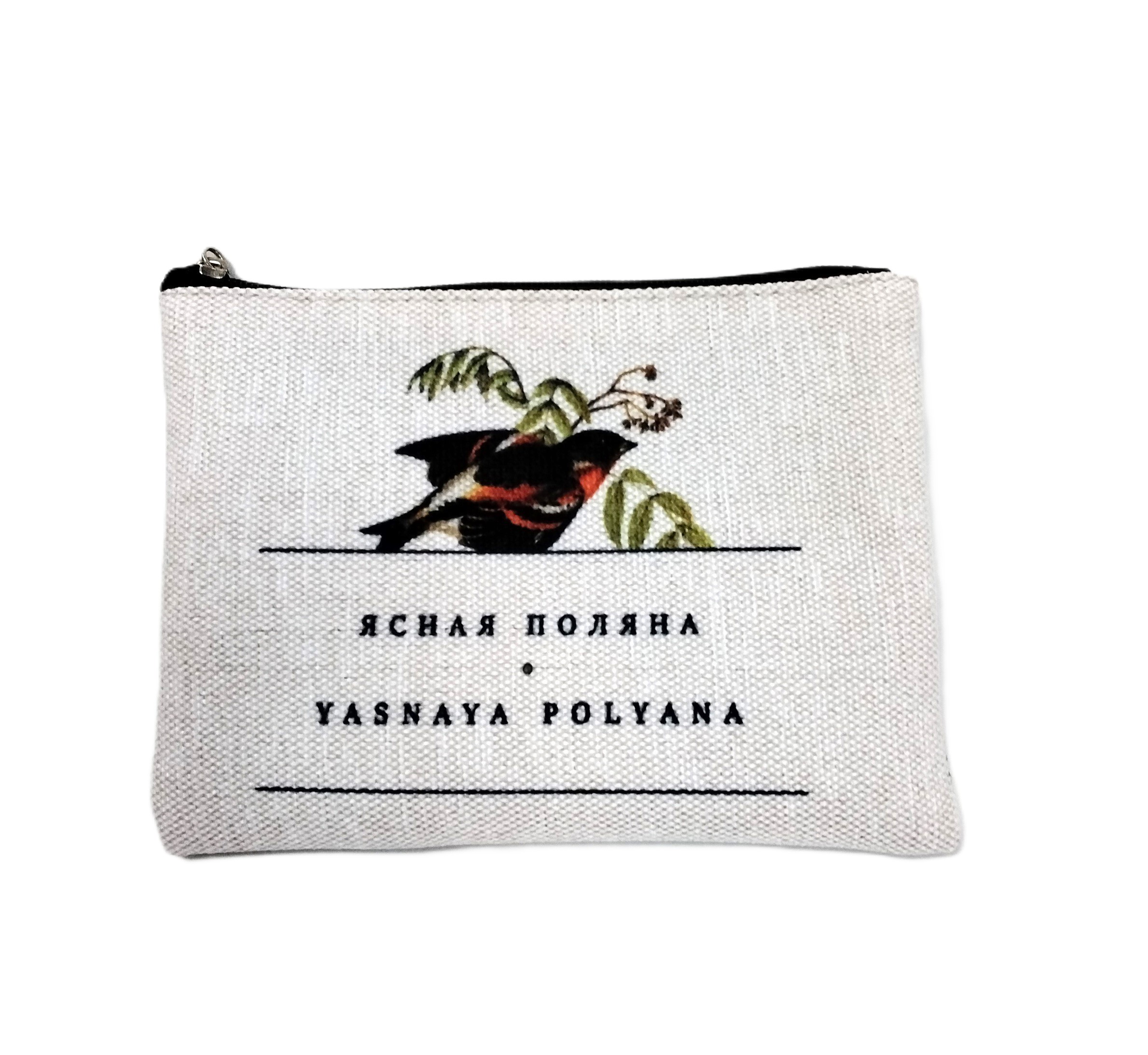 картинка Кошелек текстильный "Птицы" принт Одна птица