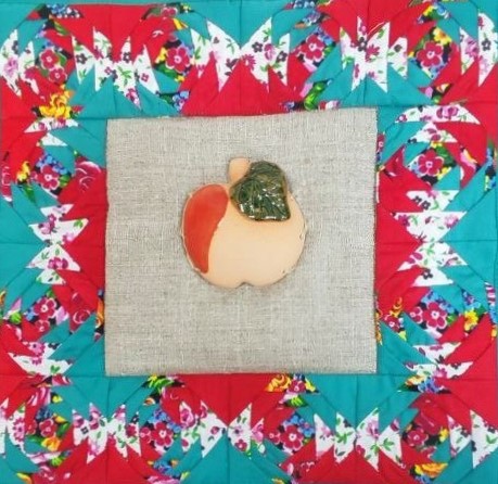 картинка Панно в стиле "Лоскутная мозаика" с керамической полуформой изд 3