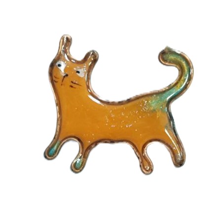 картинка Брошь "Животные" керамика Кошка 3