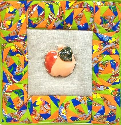 картинка Панно в стиле "Лоскутная мозаика" с керамической полуформой изд 4