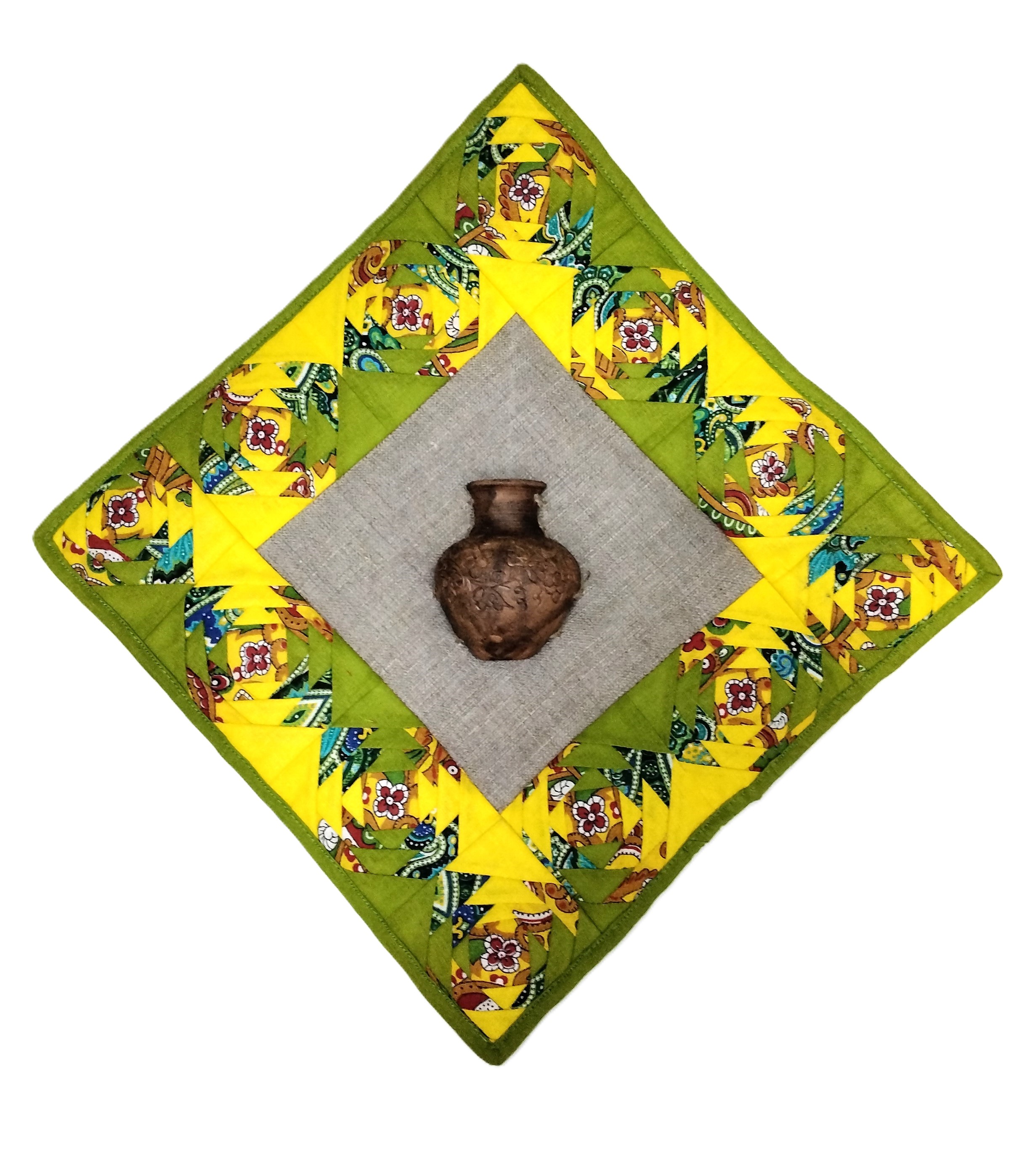 картинка Панно в стиле "Лоскутная мозаика" с керамической полуформой изд 1