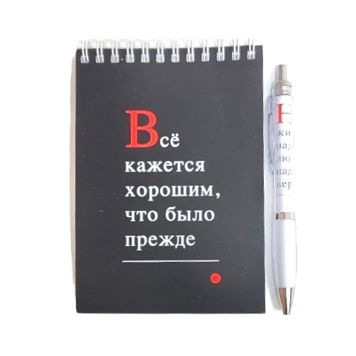картинка Набор блокнот 105*148мм с ручкой "Всё кажется.."