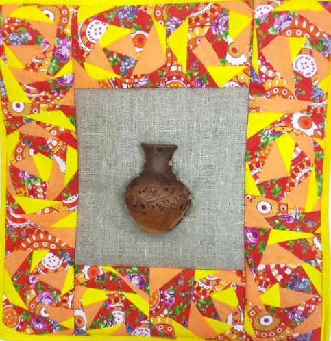 картинка Панно в стиле "Лоскутная мозаика" с керамической полуформой изд 5