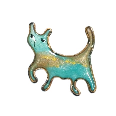 картинка Брошь "Животные" керамика Кошка 2
