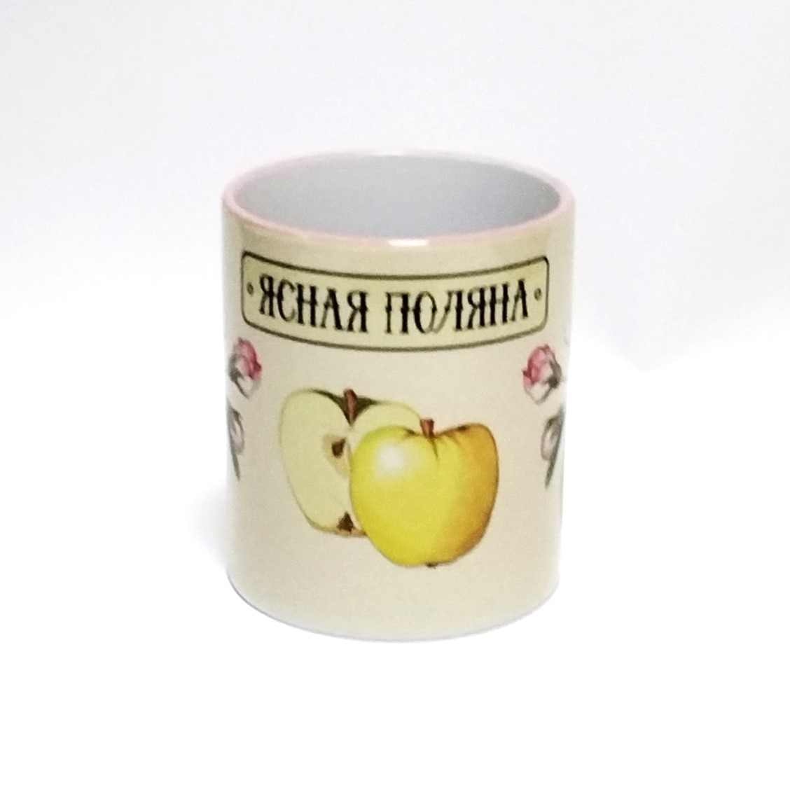 Кружка евро "Антоновка" с зелёной ручкой - вид 2
