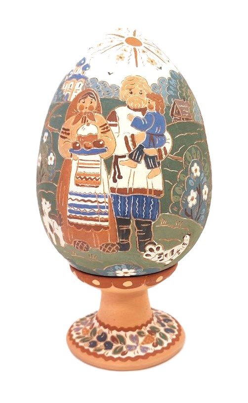 картинка Яйцо пасхальное на подставке среднее коллекционное ЯП-4