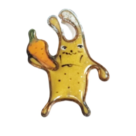 картинка Брошь "Животные" керамика Заяц 3