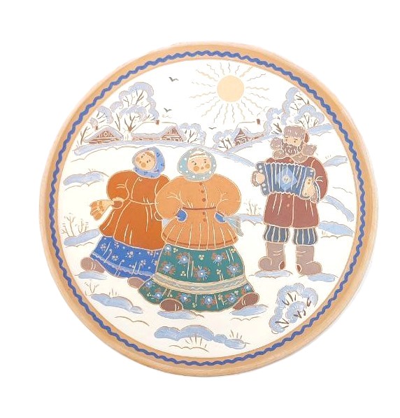 картинка Тарелка декоративная керамическая ангобная ТДА - 4 рис.2