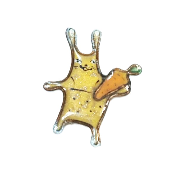 картинка Брошь "Животные" керамика Заяц 2