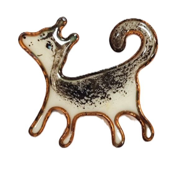 картинка Брошь "Животные" керамика Собачка 3